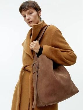 Arket Suede Leather Tote Bag